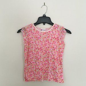 Girls' Short Sleeve Floral Print Top